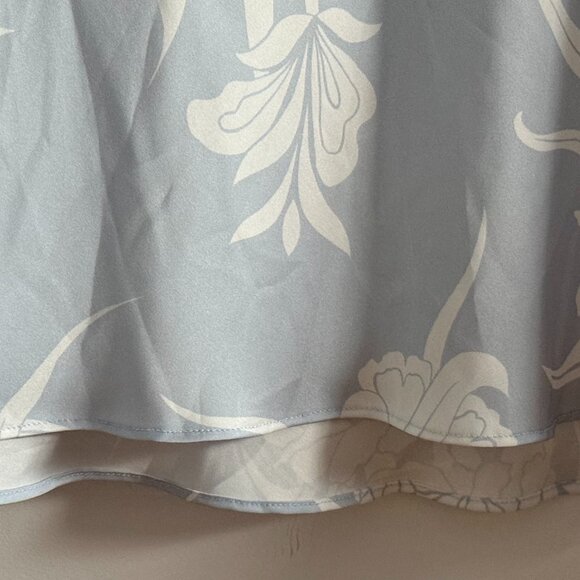 Aritiza Babaton satin slip midi skirt in colour cement bl/summer snow size 12 - Picture 8 of 9